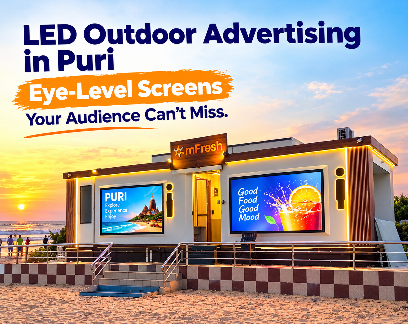 LED Outdoor Advertising in Puri: Eye-Level Screens Your Audience Can’t Miss